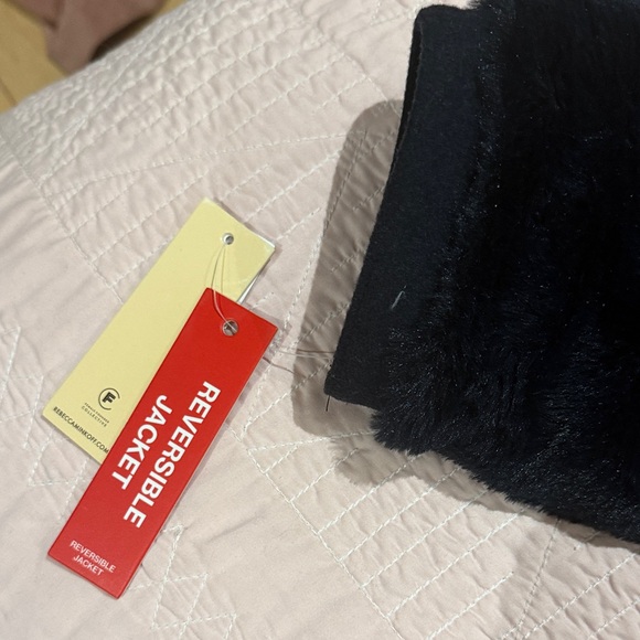 Reversible Faux Fur Hooded Puffer Jacket REBECCA MINKOFF - Picture 8 of 17